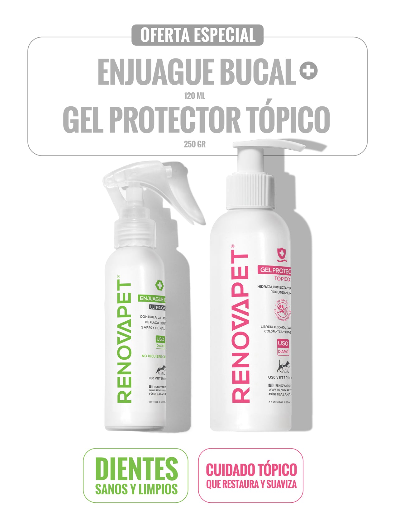 Kit Enjuague Bucal 120 mL + Gel Tópico 250 gr
