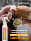 Limpiador de piel, pelaje, orejas y patas para mascotas.| Renovapet Solución Tópica Limpiadora 120 ml.   No. Reg. ICA: 11318-CV