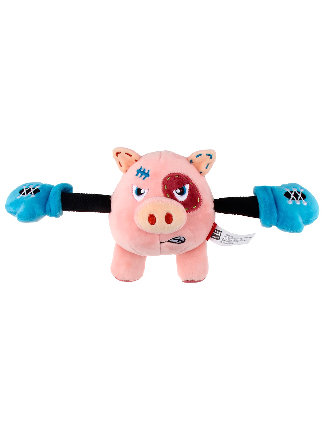 KING BOXER – JUGUETE INTERACTIVO GIGWI PARA PERROS CON CHILLADOR Y PAPEL CRUJIENTE, PELUCHE RESISTENTE - CERDO SKU: GWKBCS01 - CONEJO SKU: GWKBGS01