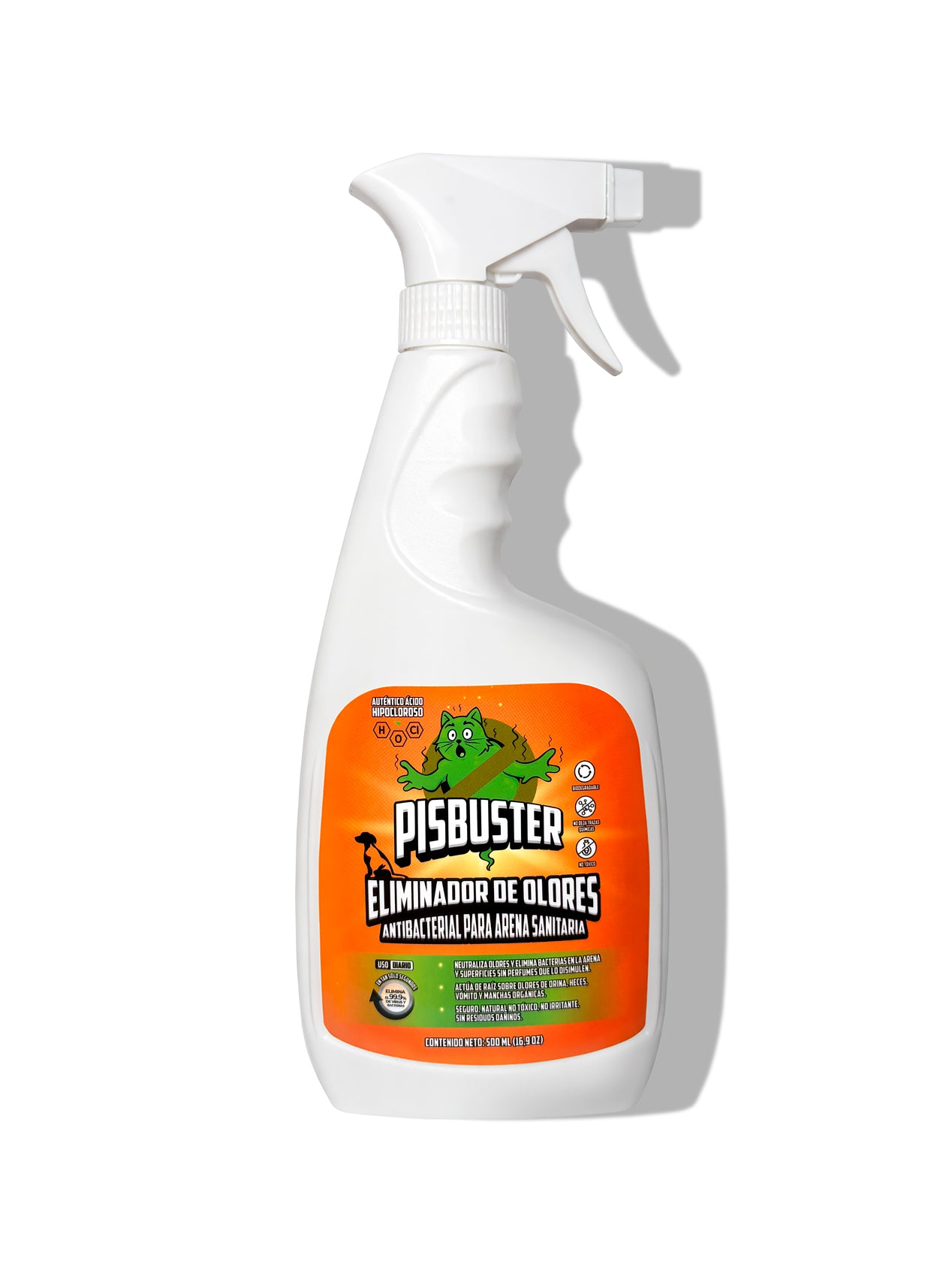 PISBUSTER - ELIMINADOR DE OLORES ANTIBACTERIAL PARA ARENA SANITARIA - 500 mL SKU: RPBUS01