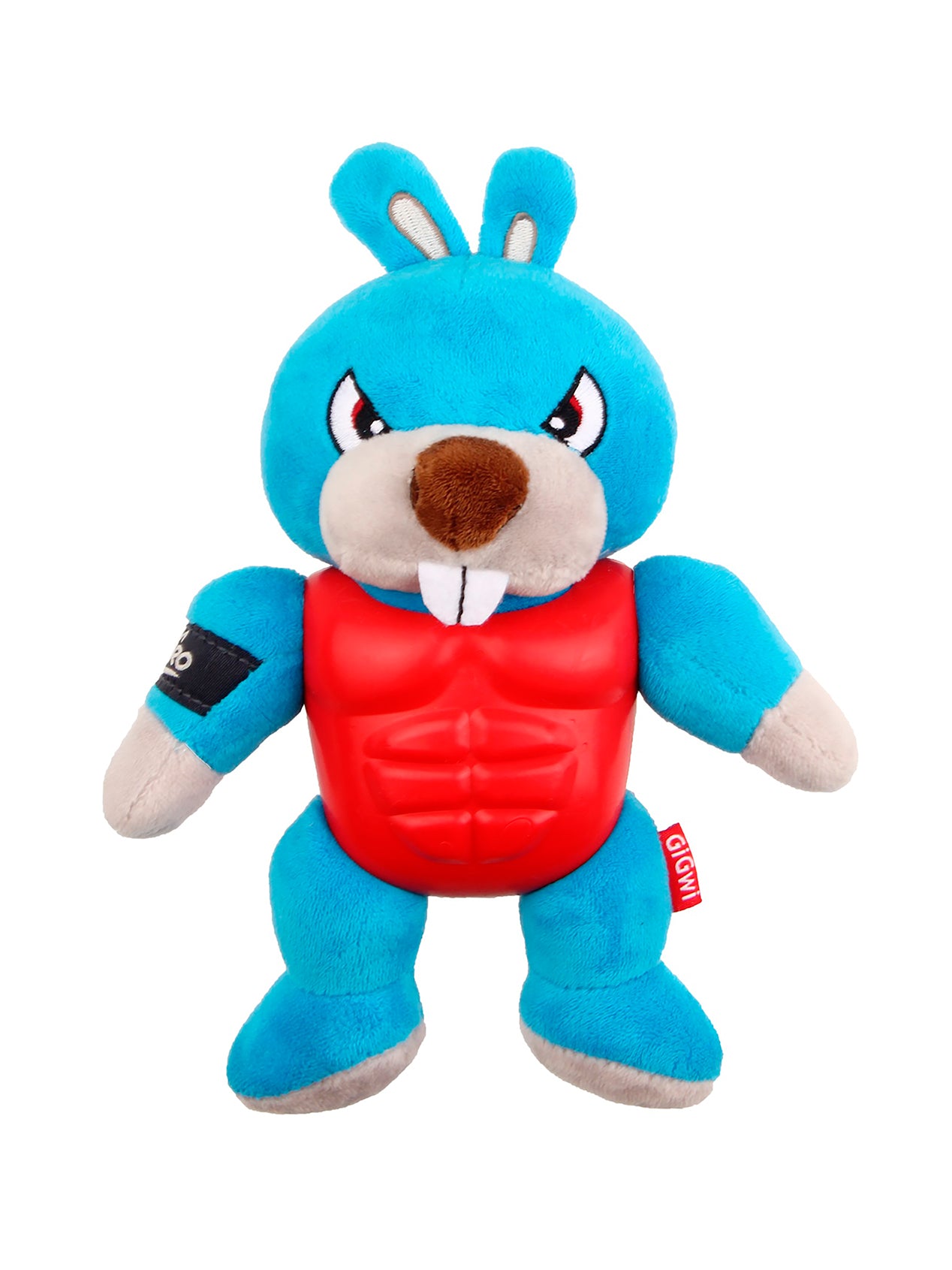 PELUCHE PARA PERRO GIGWI I’M HERO CON SONIDO – JUGUETE RESISTENTE, INTERACTIVO Y DISEÑO DURADERO PARA PERROS - CONEJO SKU: GWHRCS01 - HIPOPÓTAMO SKU: GWHRHS01