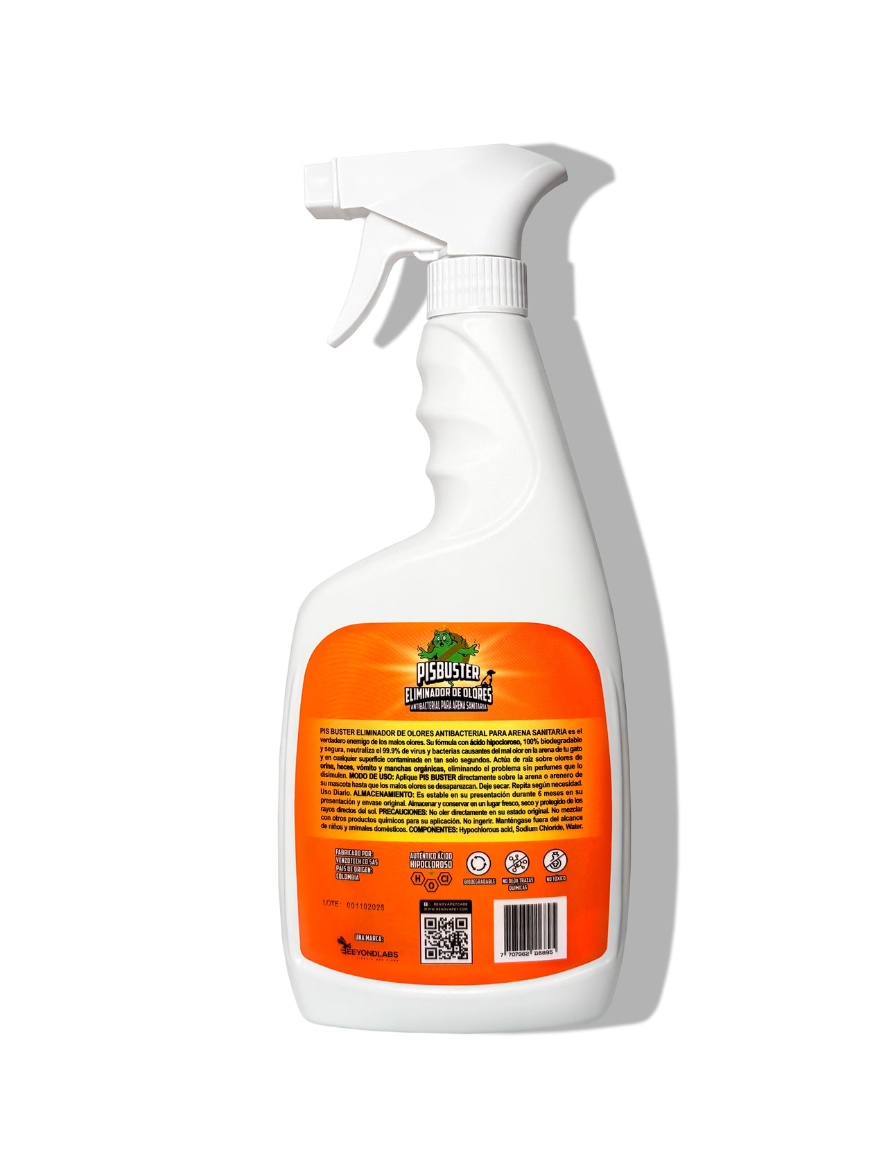 PISBUSTER - ELIMINADOR DE OLORES ANTIBACTERIAL PARA ARENA SANITARIA - 500 mL SKU: RPBUS01