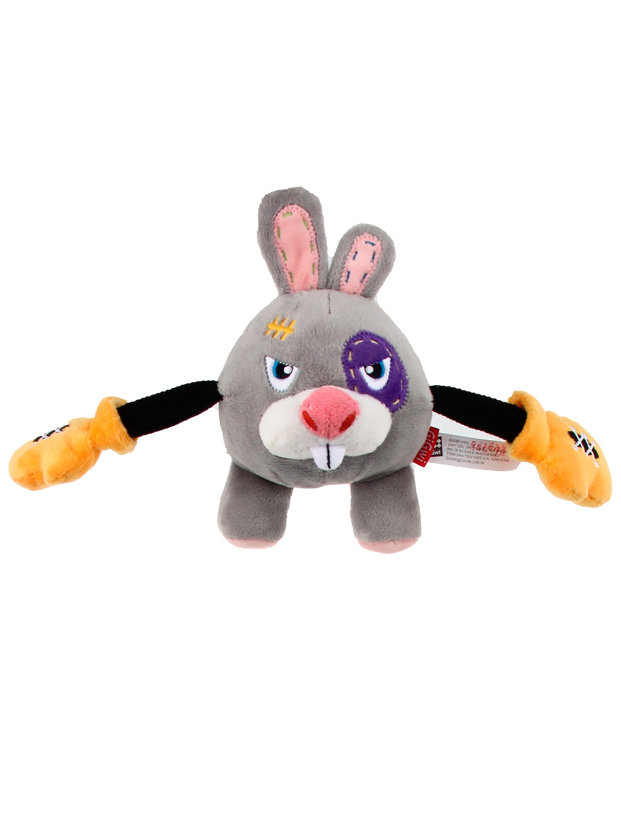 KING BOXER – JUGUETE INTERACTIVO GIGWI PARA PERROS CON CHILLADOR Y PAPEL CRUJIENTE, PELUCHE RESISTENTE - CERDO SKU: GWKBCS01 - CONEJO SKU: GWKBGS01