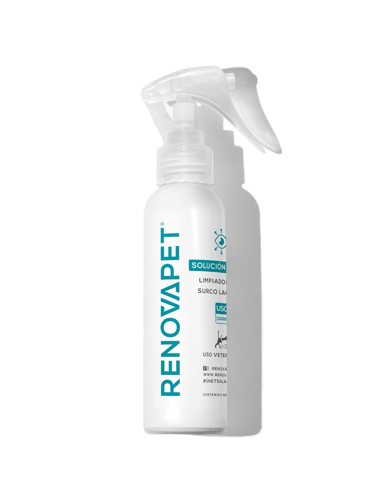 Limpiador de manchas del surco lagrimal para mascotas | Renovapet Solución Tópica Limpiadora Del Surco Lagrimal 120mL. Reg. ICA: 11260-CV
