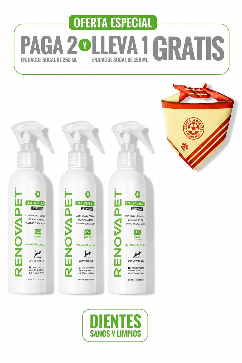 KIT PAGA 2 RENOVAPET BUCAL Y LLEVA 3 - SKU: RPKT005
