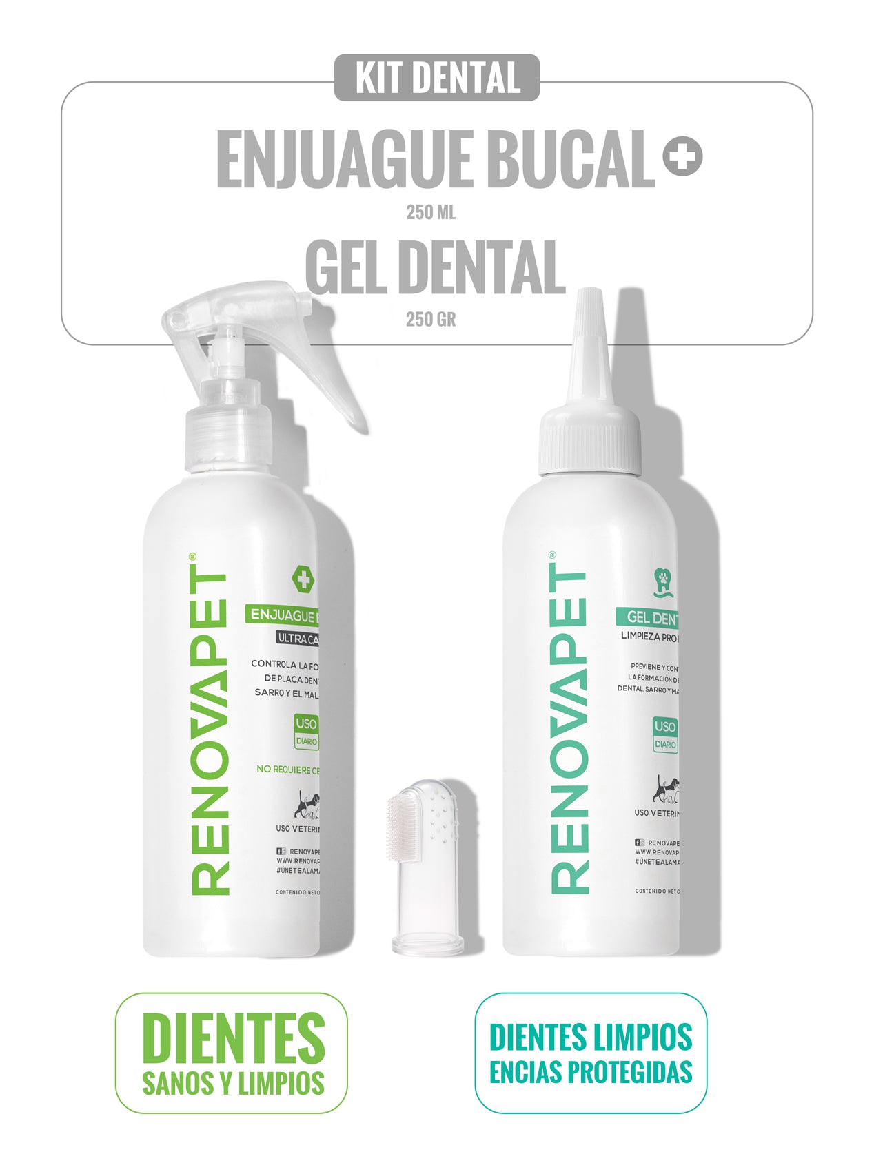 KIT DENTAL Enjuague Bucal 250 mL + Gel Dental 250 g - SKU: RPKT010