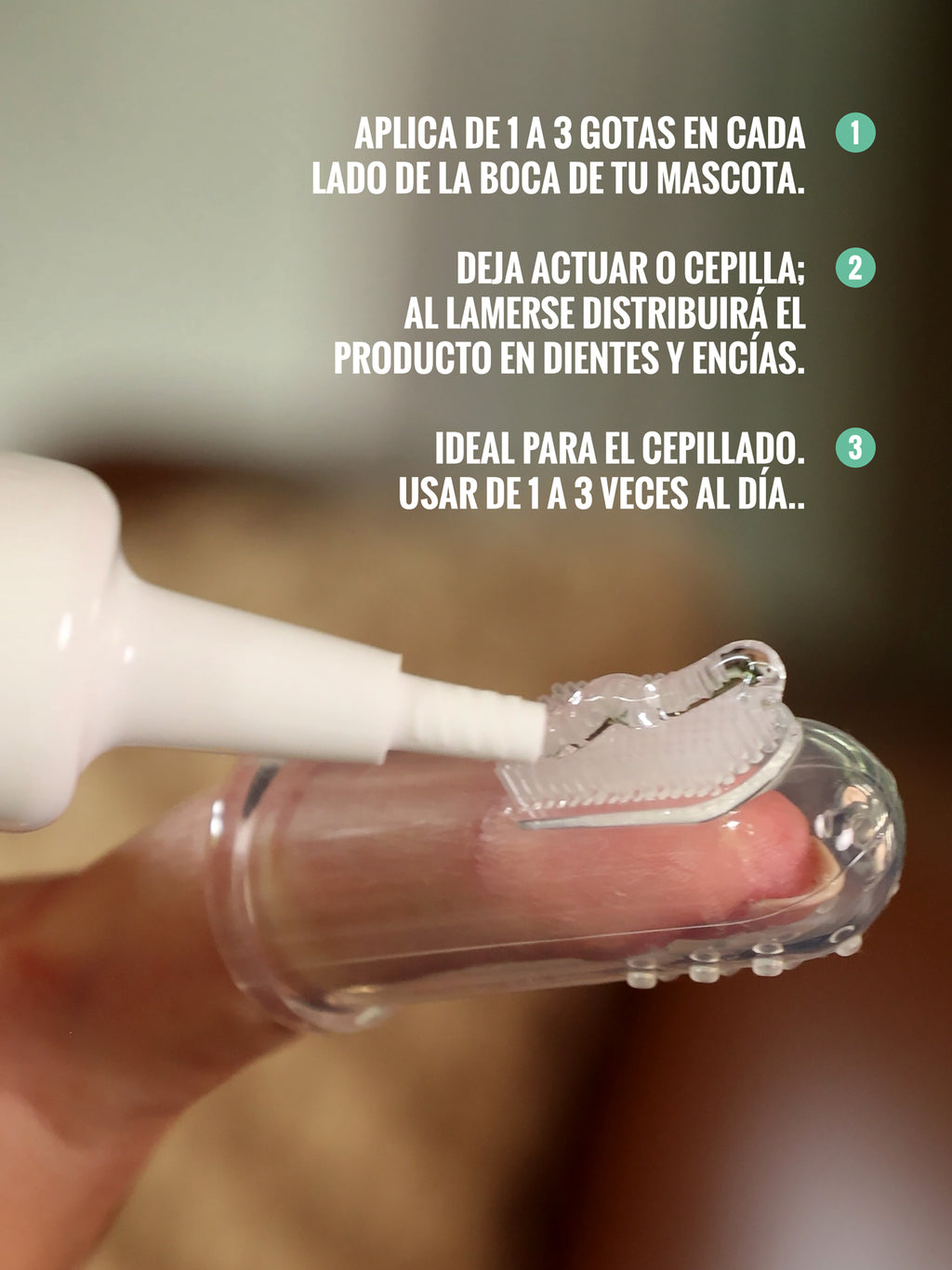 Dientes limpios y encías protegidas para perros y gatos | Renovapet Gel Dental con cepillo de silicona Ultra Care 250 gr. Reg. ICA 11530-CV