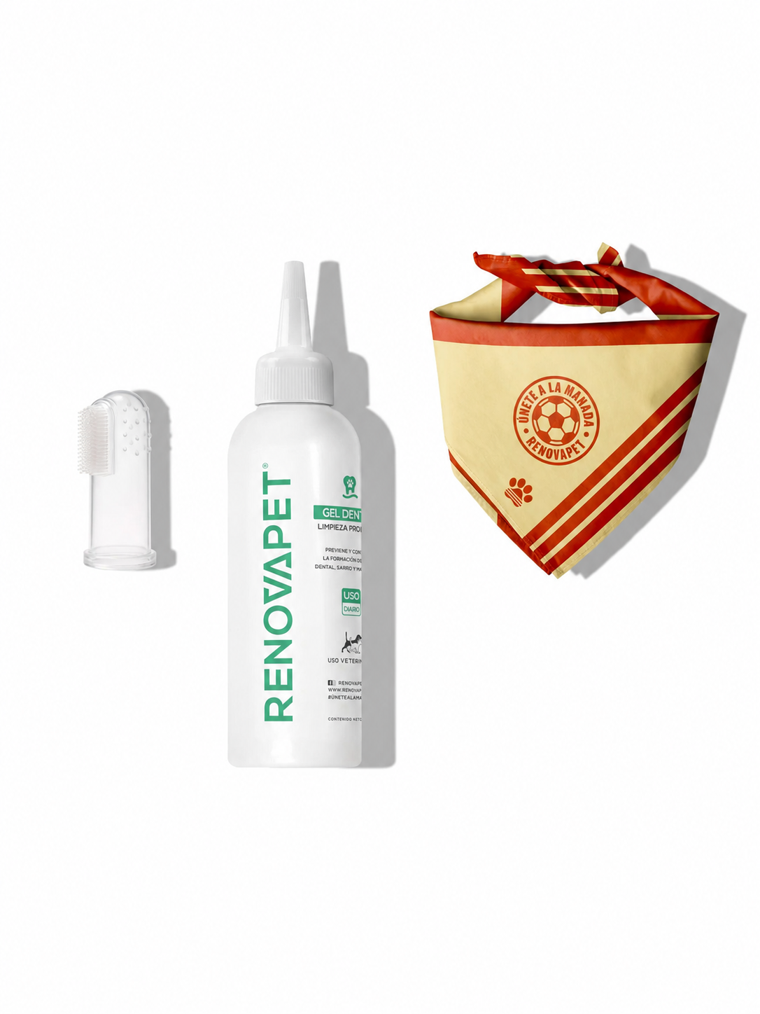 RENOVAPET – GEL DENTAL PARA MASCOTAS - INCLUYE CEPILLO SILICONA - 250 g SKU: RPGD01250 - 120 g SKU: RPGD01120