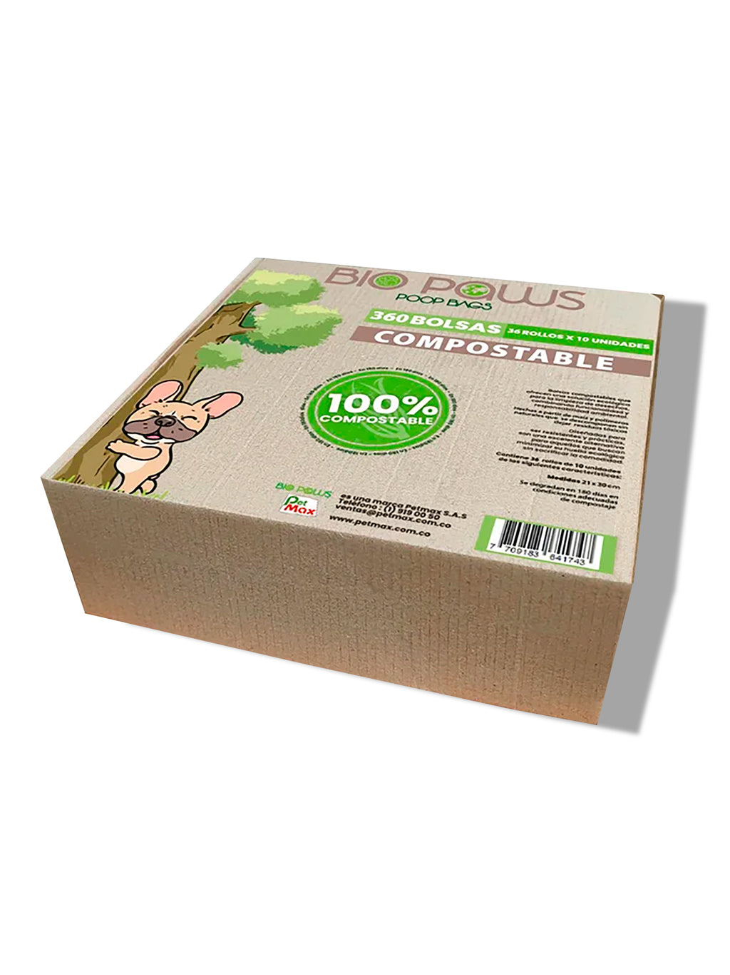 BOLSA COMPOSTABLES BIOPAWS X 360UND